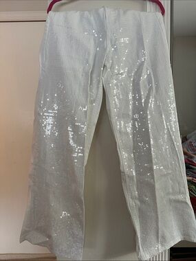 Sam Edelman White Sequin Jeans